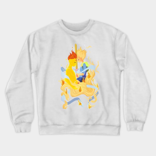 Fiona and Flame Booger Crewneck Sweatshirt by YanelyAguilarArt